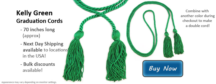 Kelly Green Graduation Cord Picture