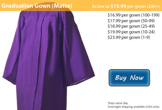 Matte Purple Graduation Gown