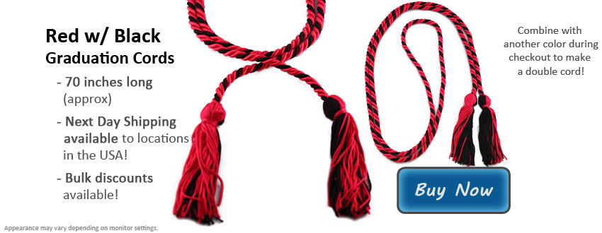 Red and Black Graduation Cord Picture