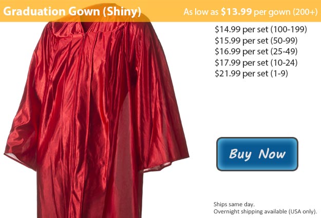 Shiny Red Graduation Gown Picture