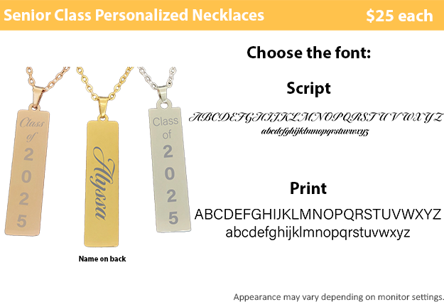 Senior Class Necklaces