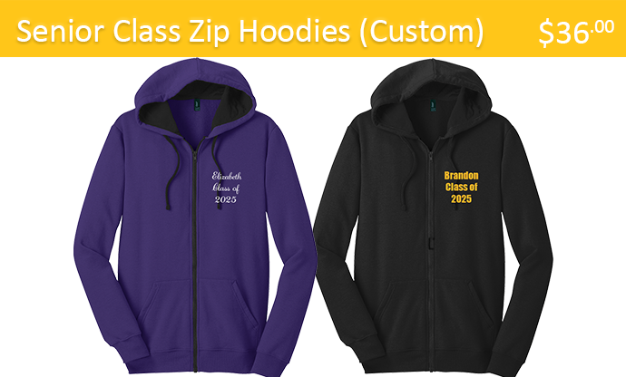 Senior Class Zip Hoodies