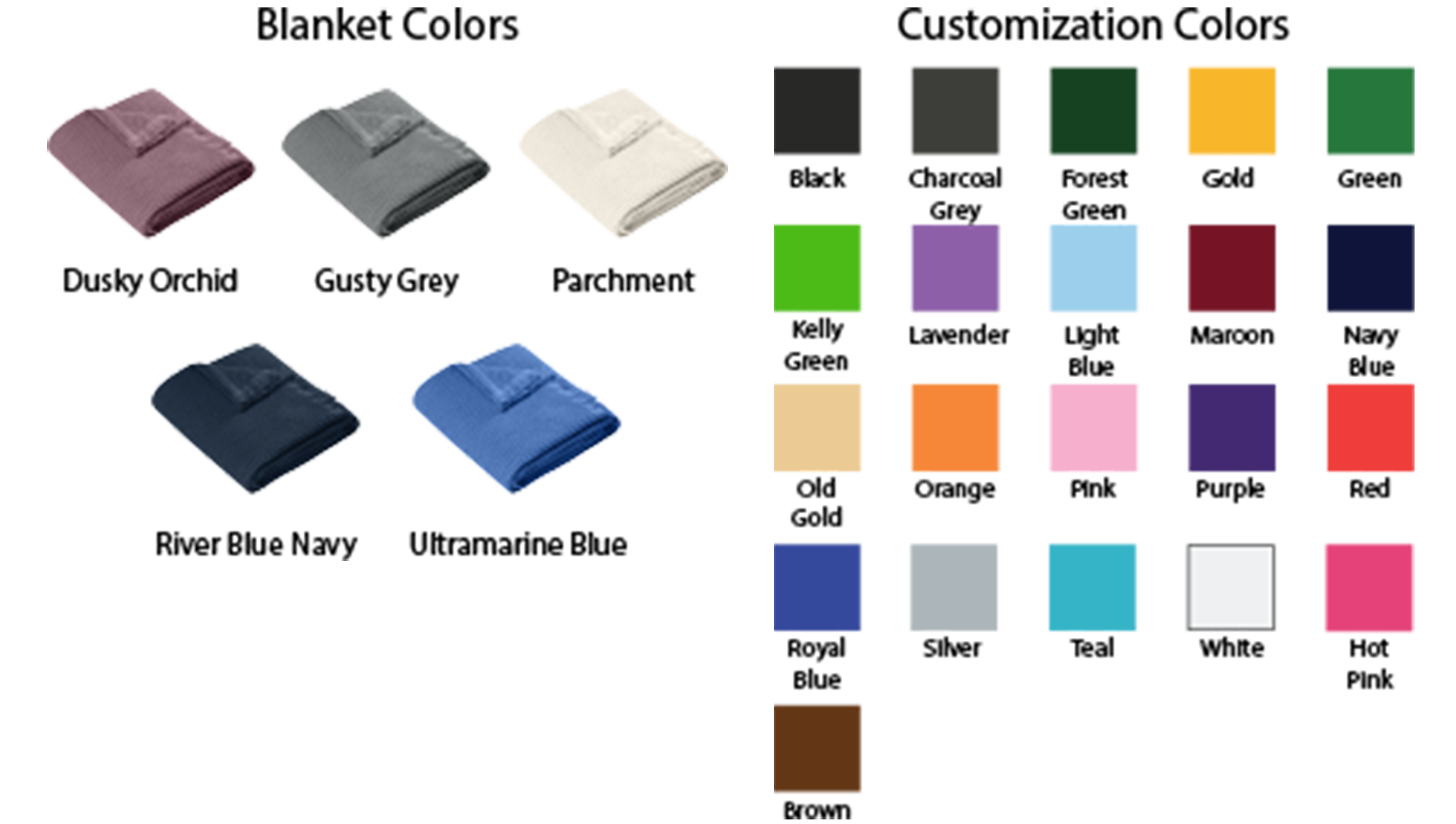 Senior Class Throw Blanket Options