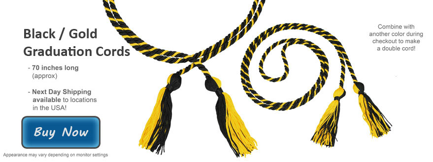 Black and Red Graduation Cord