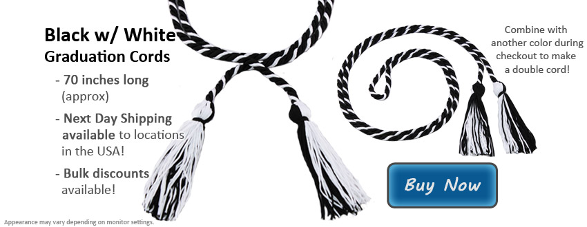 Black and White Graduation Cord Picture