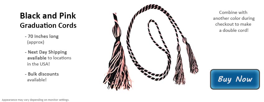 Black and Pink Graduation Cord Picture