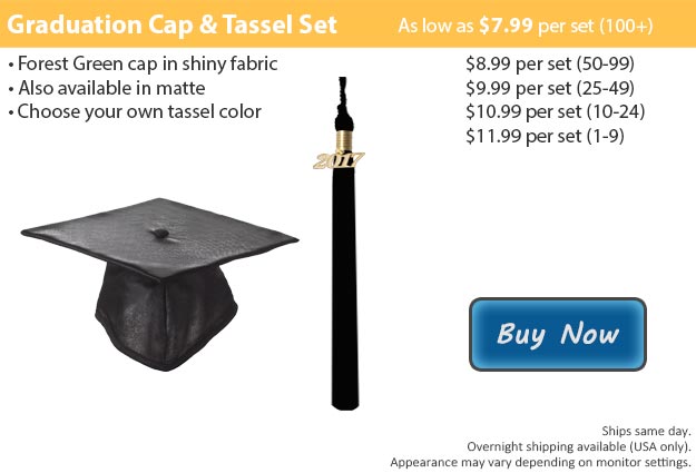 Shiny Black Graduation Cap & Tassel Picture