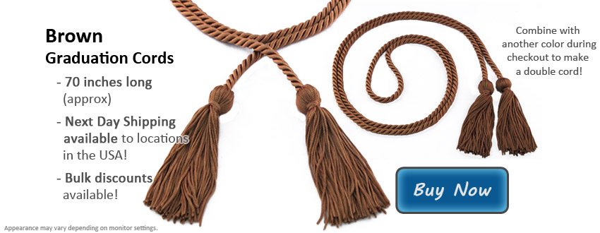 Brown Graduation Cord