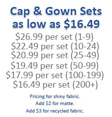 Info Chart for Caps & Gowns
