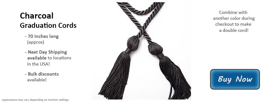 Charcoal Graduation Cord