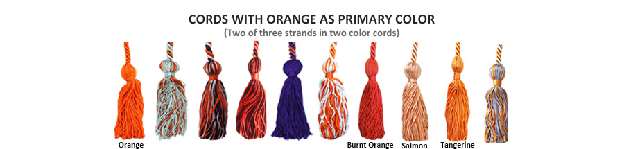 Orange graduation Cords