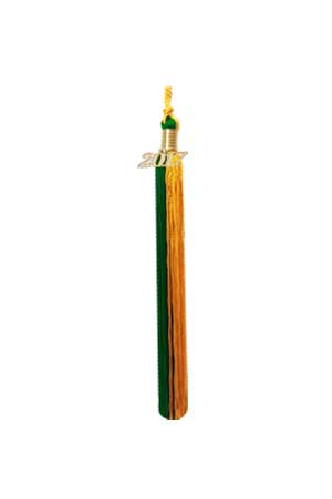 Gold and Green Graduation Tassel Picture