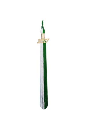 Green and White Graduation Tassel Picture