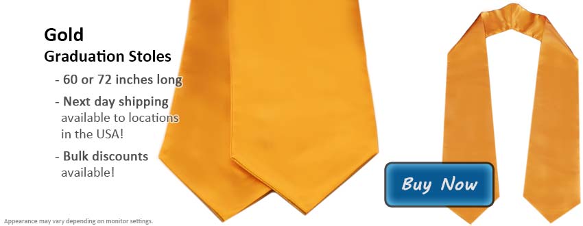 Gold Graduation Stole Picture