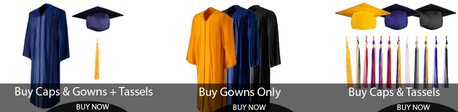 Graduation Gowns | Cap, Gown & Tassel Combo