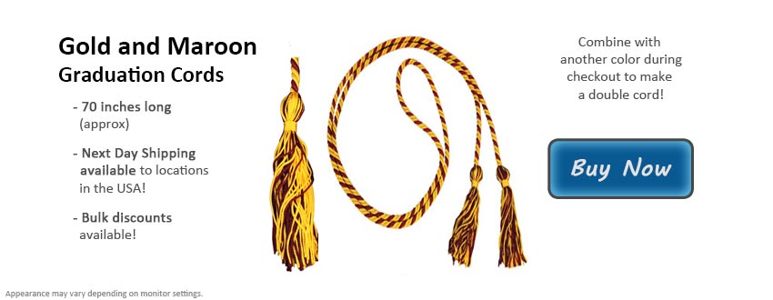 Gold and Maroon Graduation Cord Picture