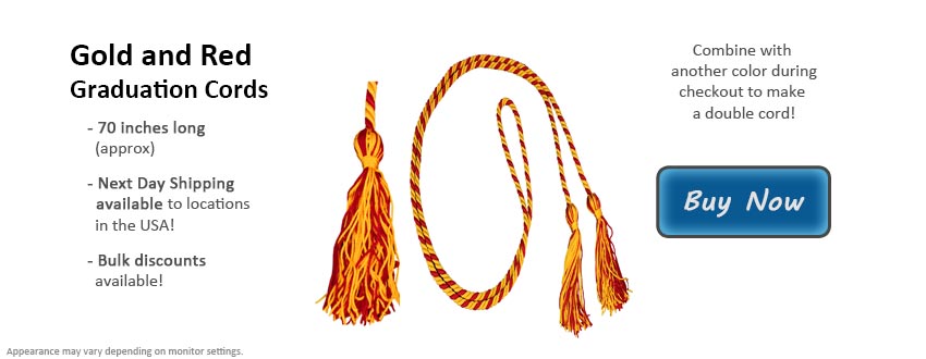Gold and Red Graduation Cord Picture