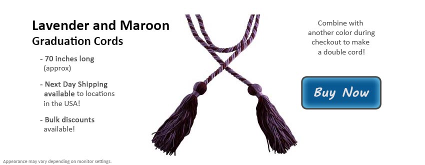 Lavender and Maroon Graduation Cord Picture