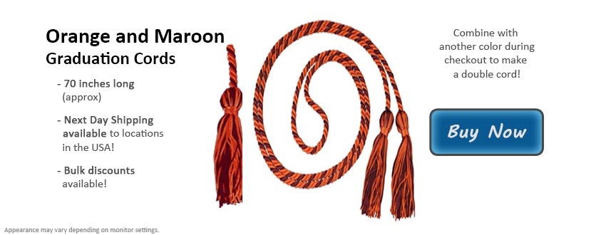 Orange and Maroon Graduation Cord Picture