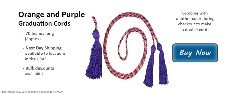 Orange & Purple Graduation Cord Picture