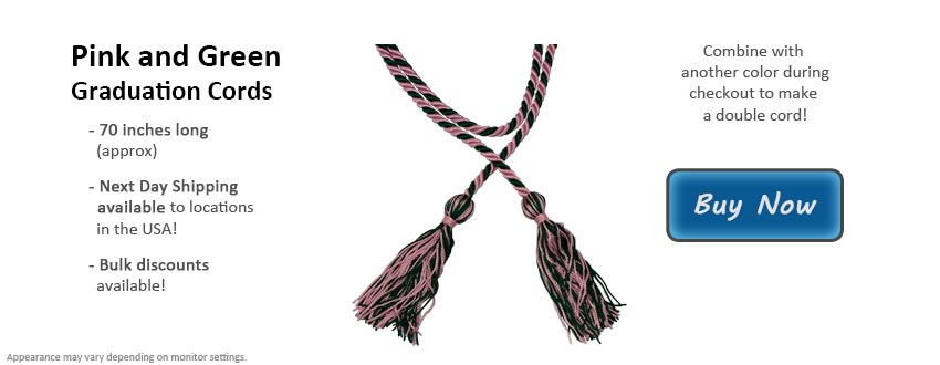 Pink and Green Graduation Cord Picture