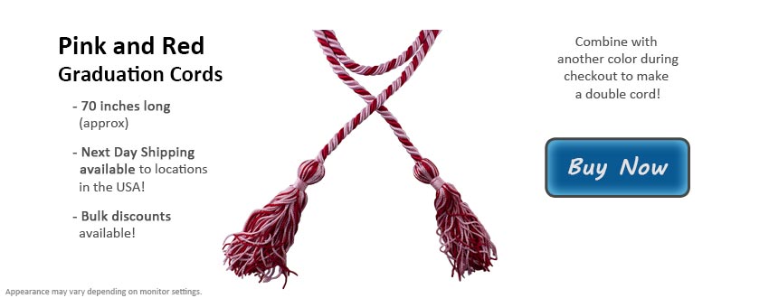 Pink and Red Graduation Cord Picture