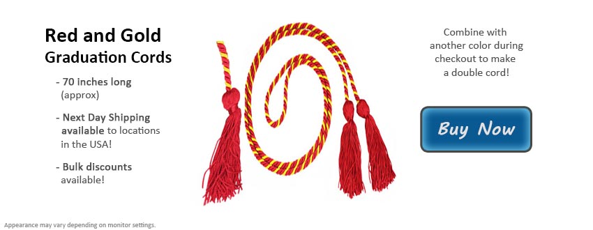 Red and Gold Graduation Cord Picture