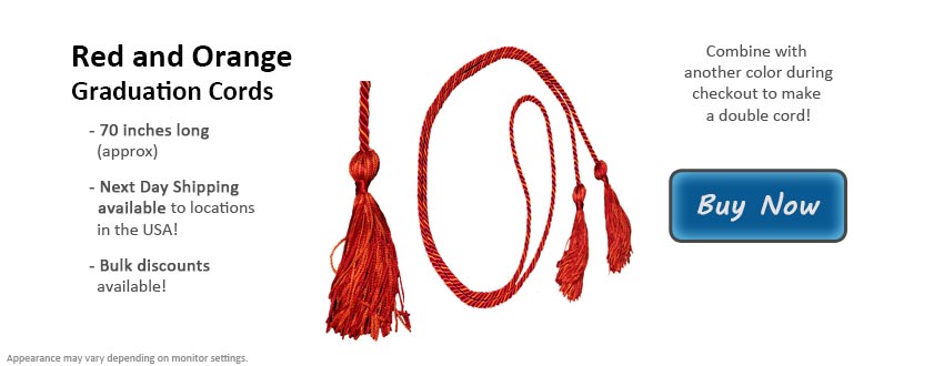 Red and Orange Graduation Cord Picture