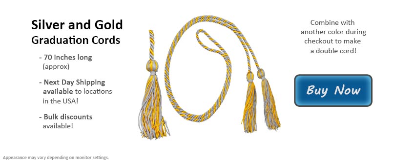 Silver and Gold Graduation Cord Picture