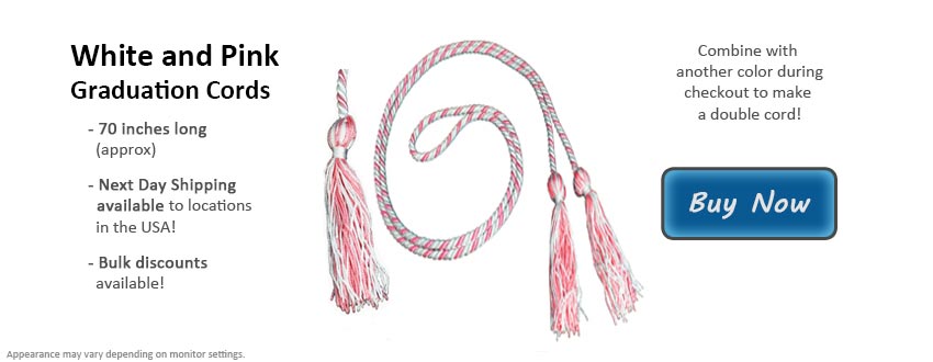 White and Pink Graduation Cord Picture