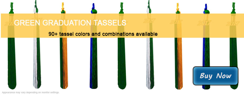 Graduation Tassels in Green