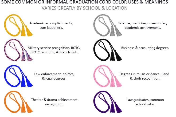 6 Pieces Graduation Cords Rope Belt Honor Cords Graduation