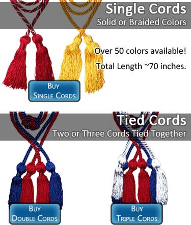 Red/Black/White/Gold Honor Cords  Honor Cord Source – Honor Cord