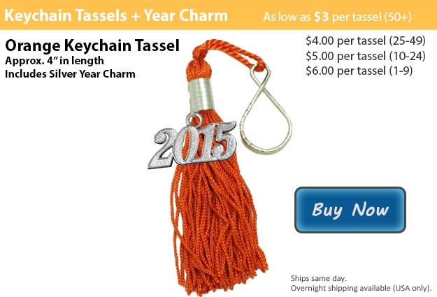Orange Keychain Tassel Picture
