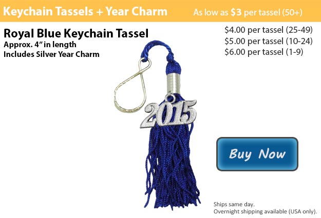 Royal Blue Keychain Tassel Picture