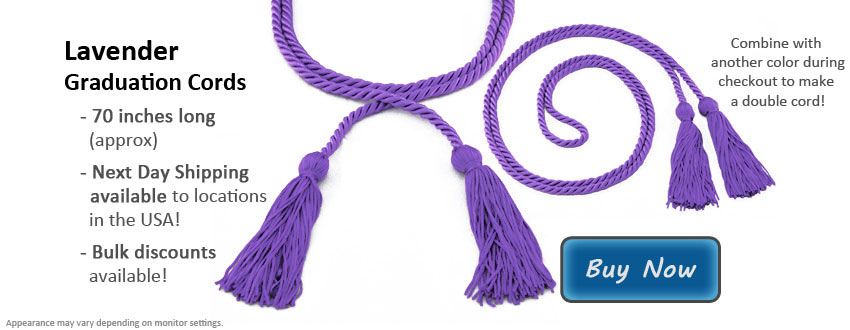 Lavender Honor Cords  Honor Cord Source – Honor Cord Source