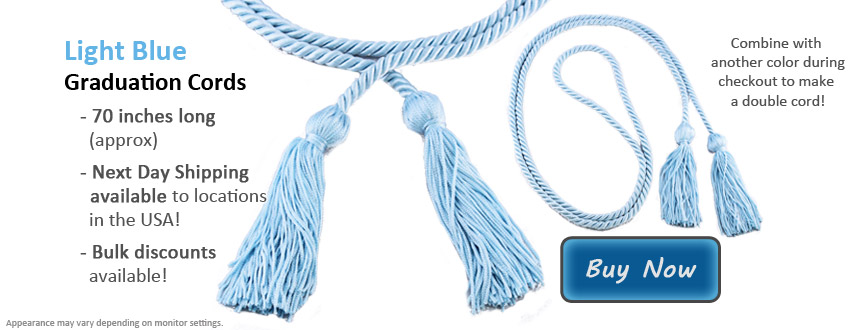 Light Blue and White Graduation Cords at Honors Graduation