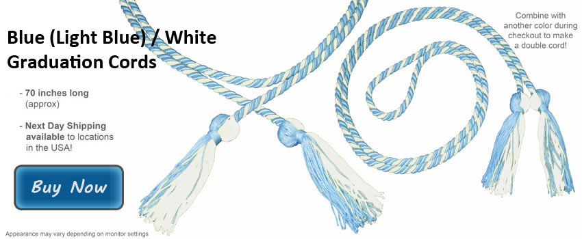 Light Blue Graduation Cord Picture