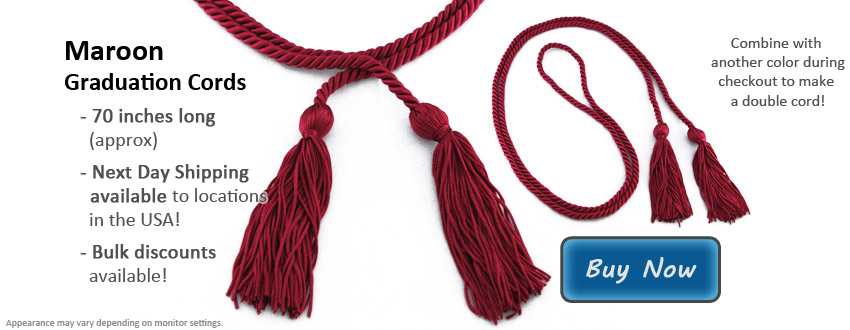 Maroon Graduation Cord Picture