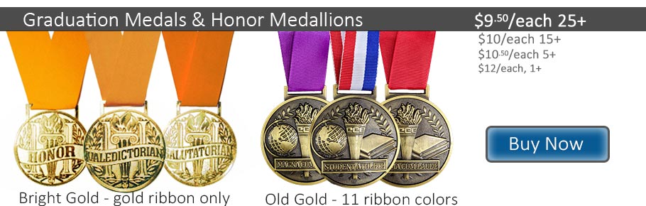 graduation medallions
