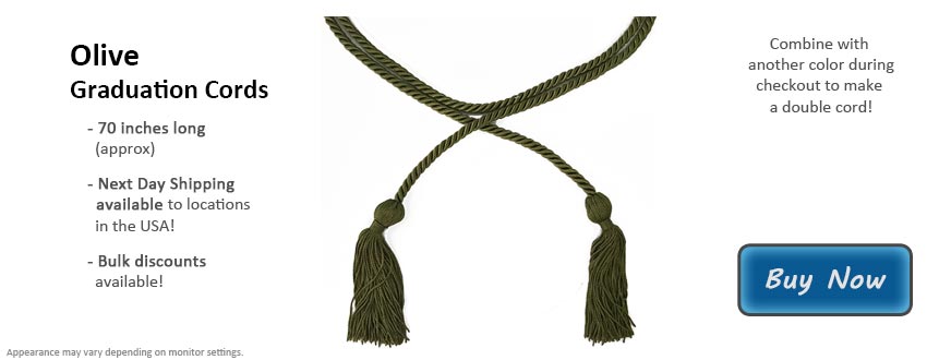 Olive Green Graduation Cord Picture