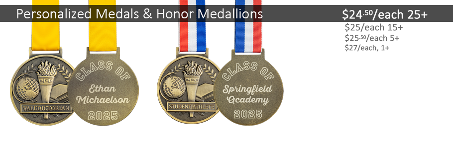 Personalized Graduation Medallions