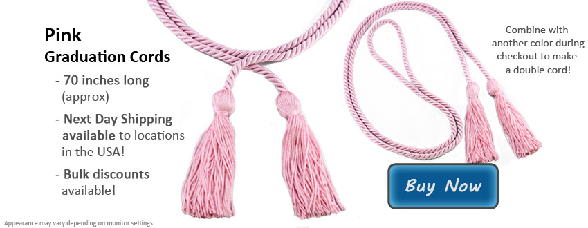 Hot Pink Graduation Cords