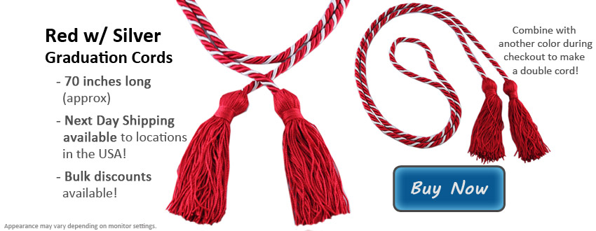 Red and Silver Graduation Cord Picture