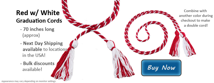 Red and White Graduation Cord Picture