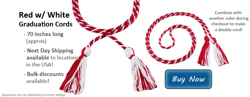 Red Graduation Cords from Honors Graduation