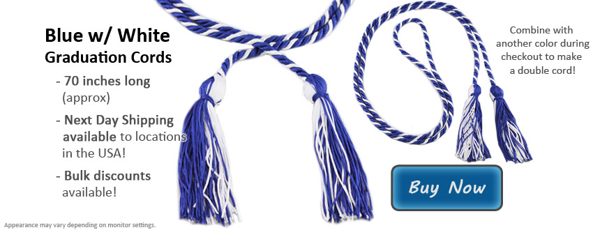 White Graduation Cords from Honors Graduation