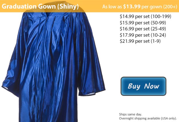 Shiny Royal Blue Graduation Gown Picture
