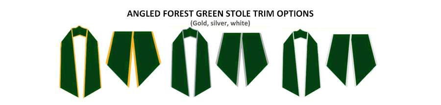 Forest Green Angled Stole Trim Colors