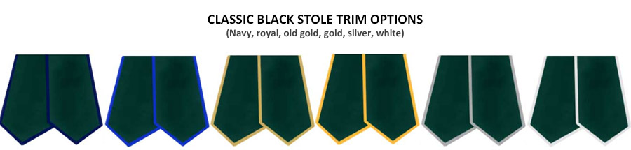 Forest Green Stole Classic Trim Options